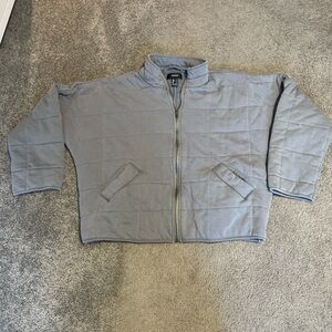 Gray Quilted Jacket